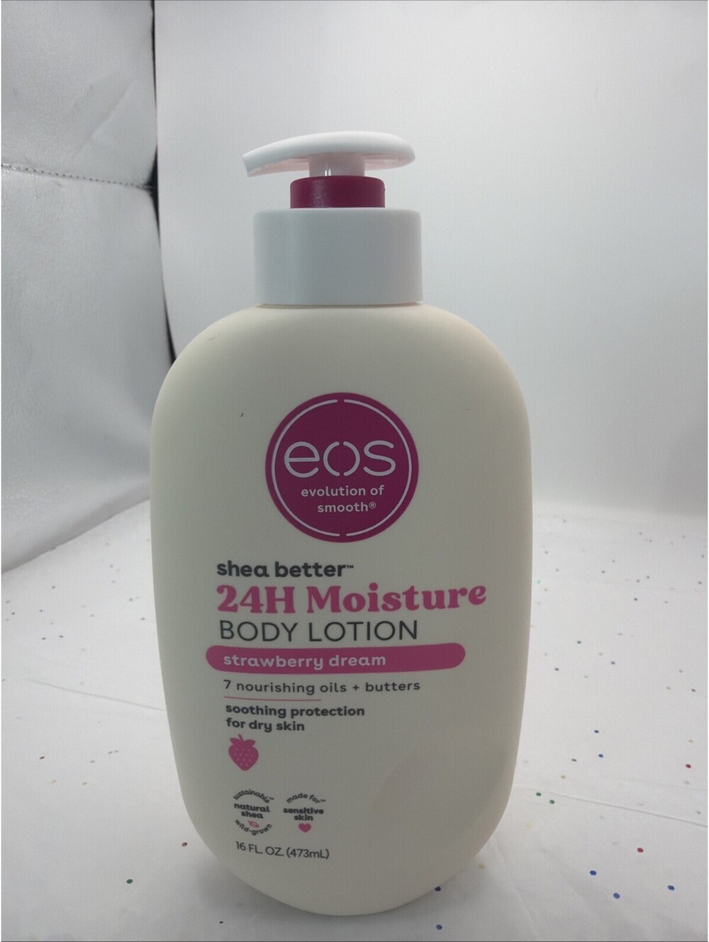 eos Shea Better Lotion Strawberry Dream 16 oz 24H Moisture Shea Butter NEW